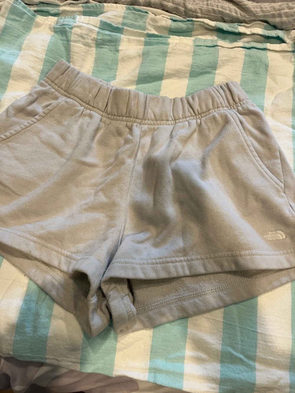The North Face Women's Light Gray Athletic Fleece Shorts